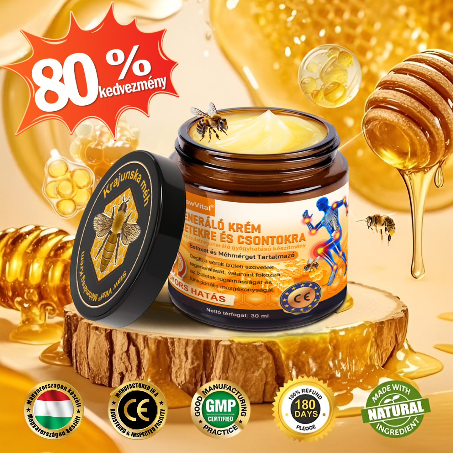 🎁𝑺𝒕𝒂𝒘𝑽𝒊𝒕𝒂𝒍® Botoxot és Méhmérget Tartalmazó Regeneráló Krém Ízületekre és Csontokra |✨ MOT (Magyar Ortopéd Társaság) által tanúsított termék