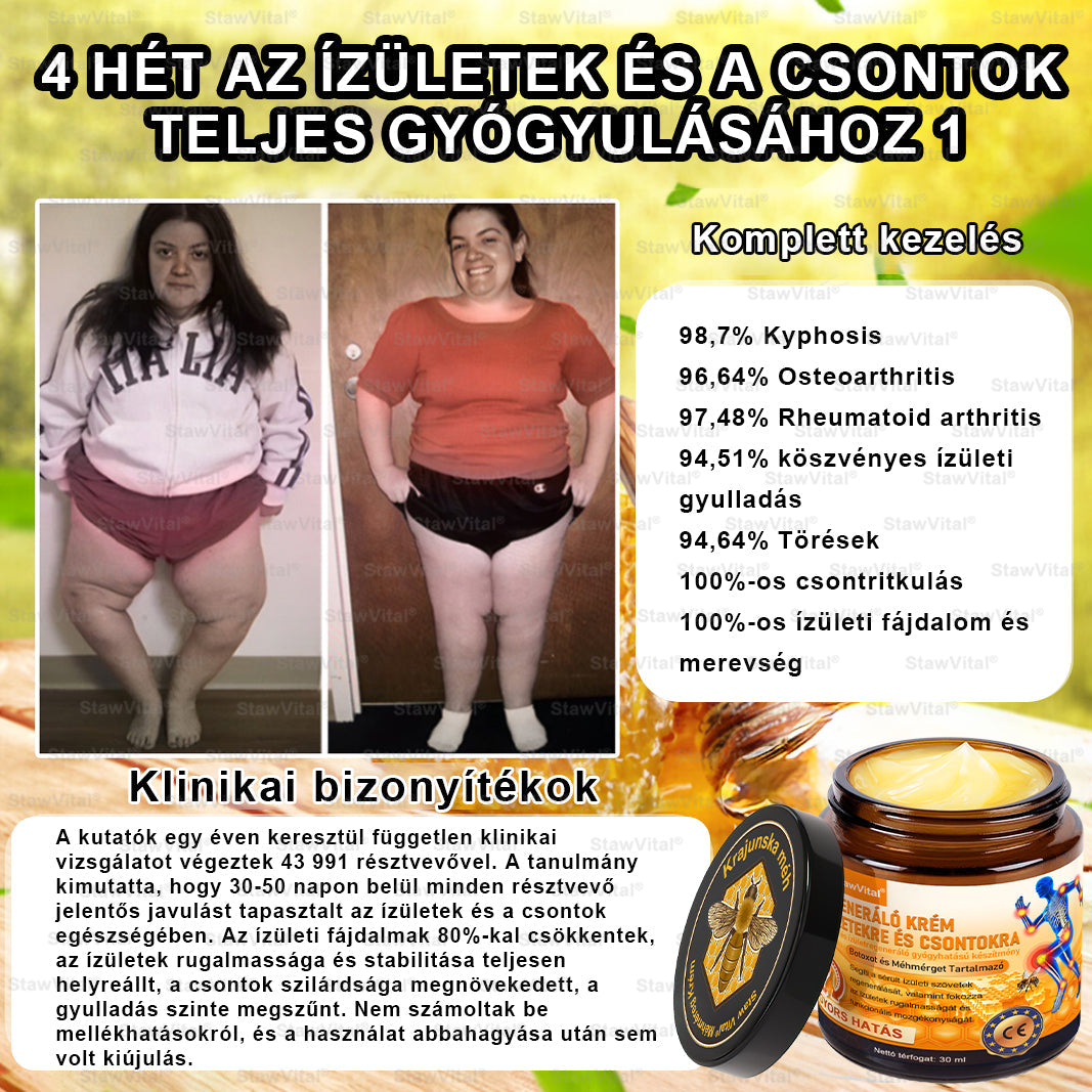 🎁𝑺𝒕𝒂𝒘𝑽𝒊𝒕𝒂𝒍® Botoxot és Méhmérget Tartalmazó Regeneráló Krém Ízületekre és Csontokra |✨ MOT (Magyar Ortopéd Társaság) által tanúsított termék